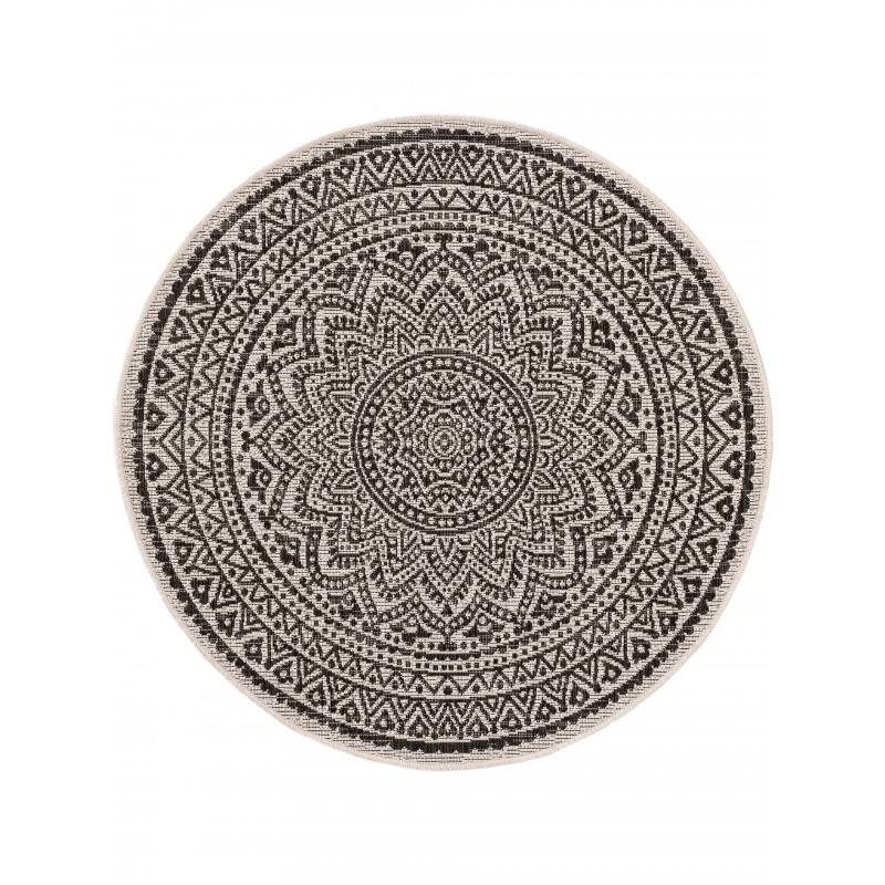 Cleo valge/must sise- ja välisvaip Ø 150 c... | FreshDesign.ee