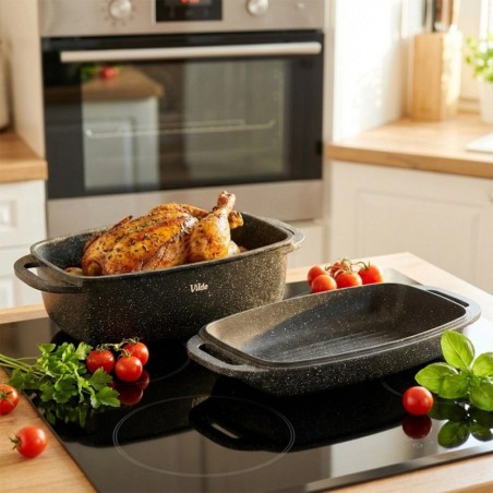 Graniidist kaanega röstimispann 2in1 GRANITICA 5,5+2, 5 liitrit, 40x22,5x16 cm