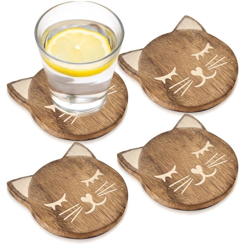 MANGO puidust kruusialused 10x11cm 4 tk. | FreshDesign.ee