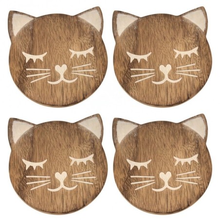 MANGO puidust kruusialused 10x11cm 4 tk. | FreshDesign.ee