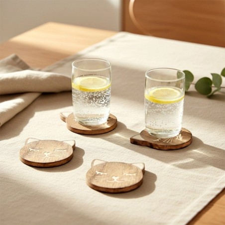 MANGO puidust kruusialused 10x11cm 4 tk. | FreshDesign.ee