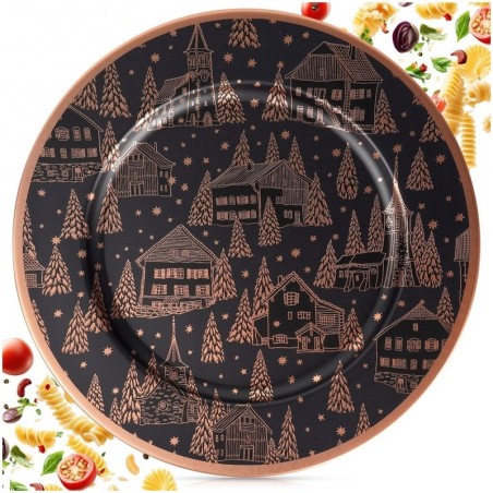 Must vasest alustaldrik, 33 cm | FreshDesign.ee