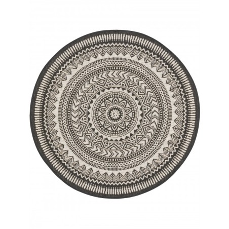 Sise- ja välisvaip Metro must/valge Ø 120 ... | FreshDesign.ee