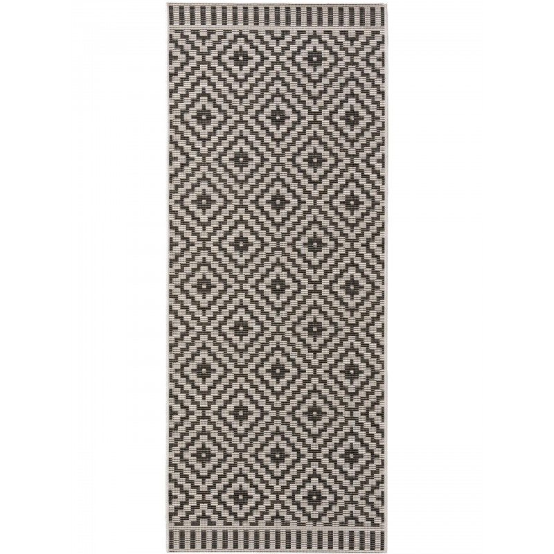 Sise- ja välisvaip Metro must/valge 80x200 cm | FreshDesign.ee