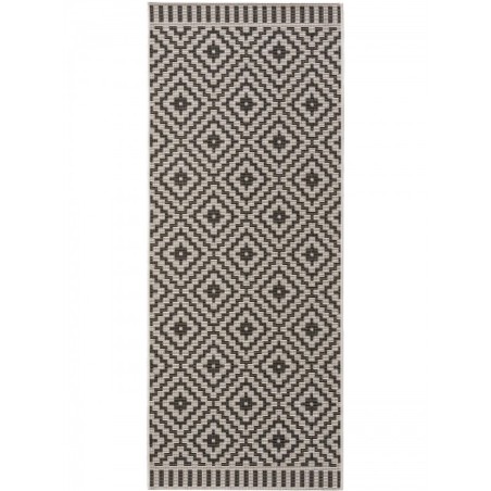 Sise- ja välisvaip Metro must/valge 80x200 cm | FreshDesign.ee