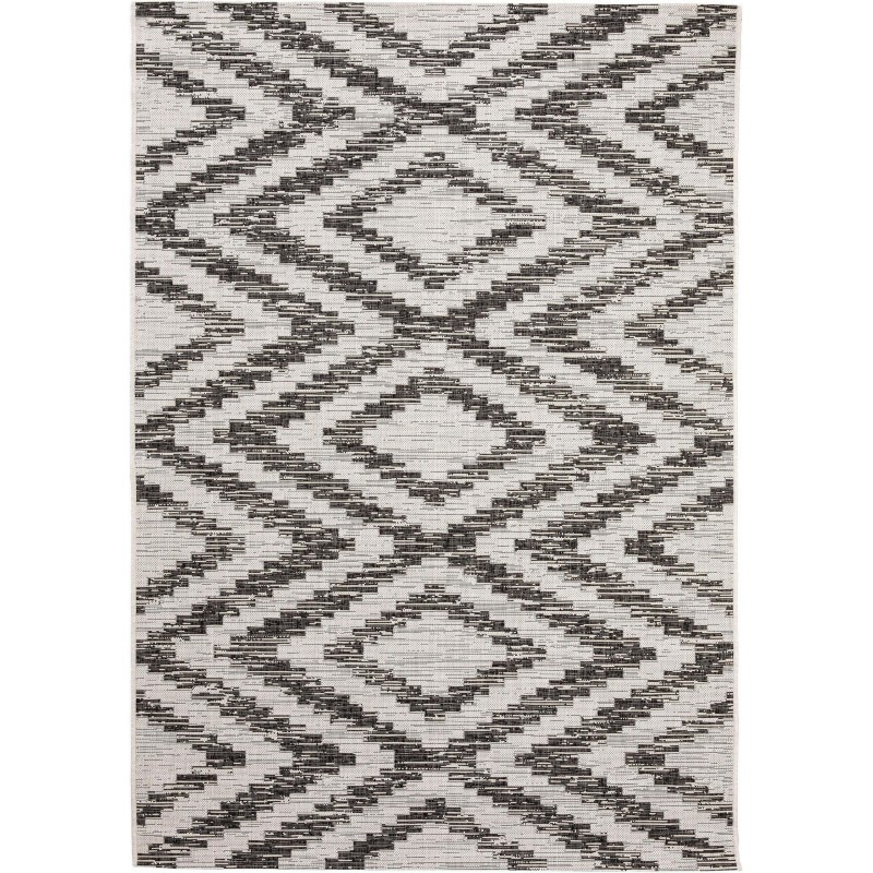 Sise- ja välisvaip Cleo valge/must 200x290 cm | FreshDesign.ee