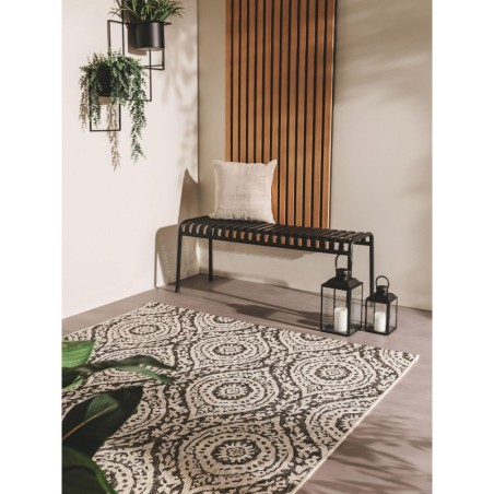 Sise- ja välisvaip Cleo valge/must 200x290 cm