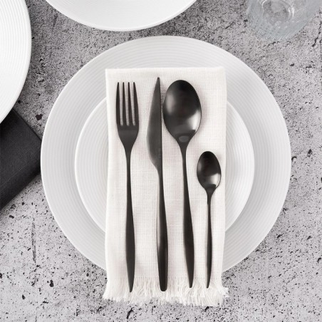 Mustast terasest söögiriistade komplekt 6 ... | FreshDesign.ee