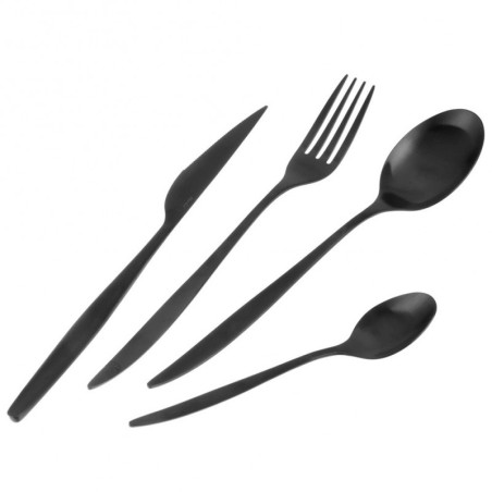 Mustast terasest söögiriistade komplekt 6 ... | FreshDesign.ee