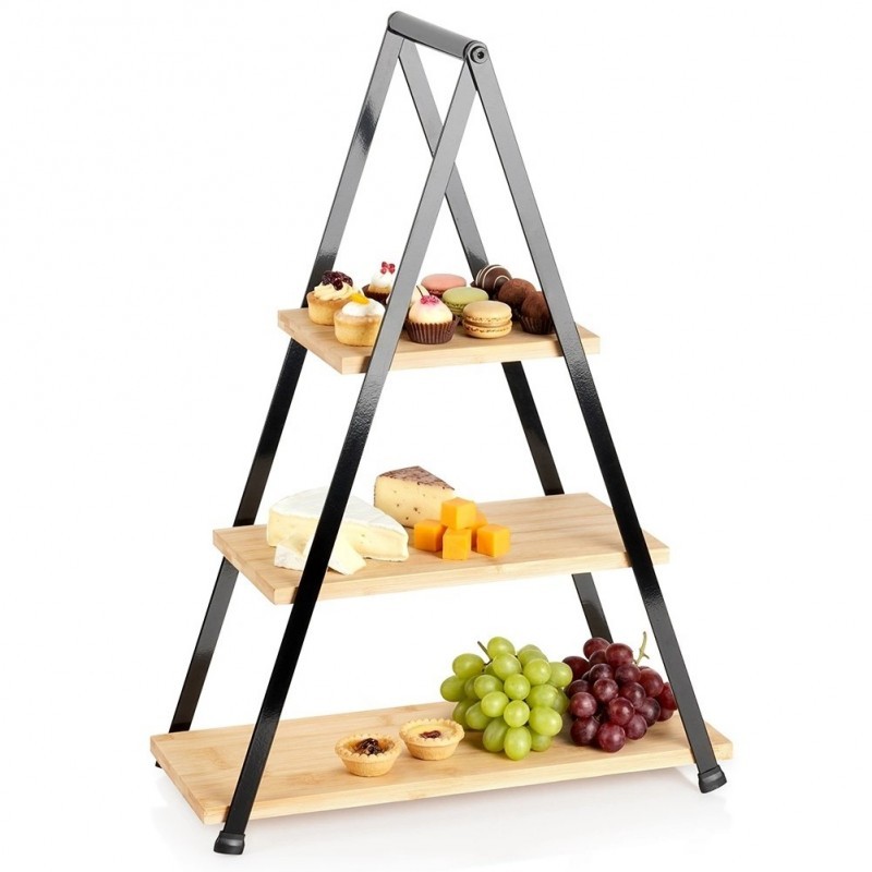 3-korruseline bambusest tordialus, 53 cm | FreshDesign.ee