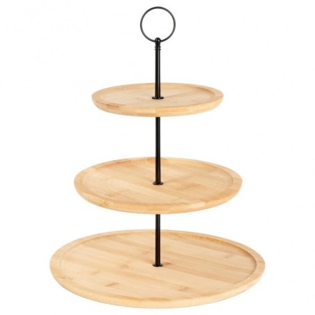 3-korruseline bambusest tordialus, 34 cm | FreshDesign.ee