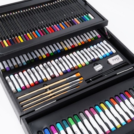 Kunstiline maalikomplekt puidust karbis, 174 tk. | FreshDesign.ee