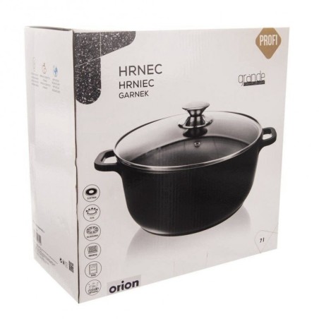 Klaaskaanega graniidist pott GRANDE 28 cm, 7 l | FreshDesign.ee