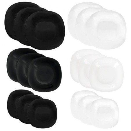 Õhtusöögikomplekt: klaas, valge, must, LUN... | FreshDesign.ee