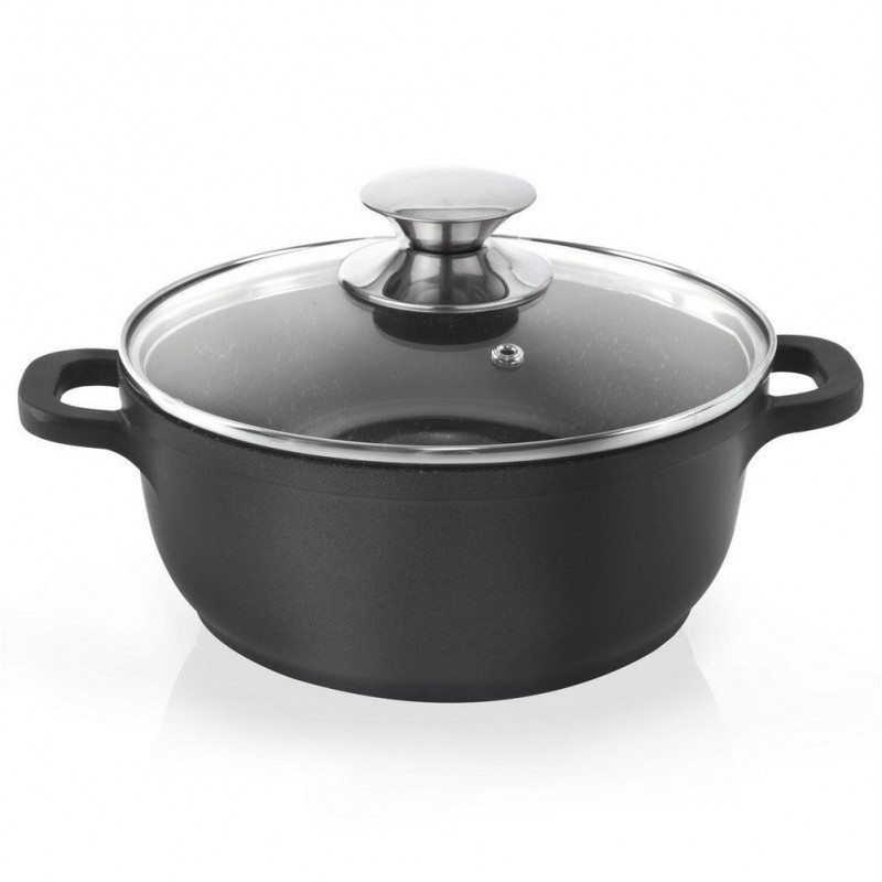 Klaaskaanega graniidist pott GRANDE 24 cm, 4 l | FreshDesign.ee