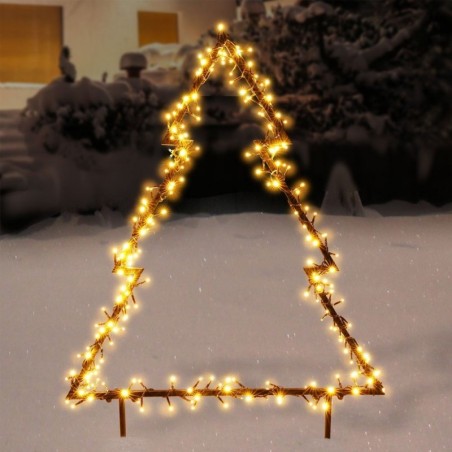 Metallist välisjõulupuu, 175 LED, 75 cm