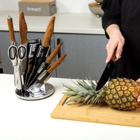 Musta terasest kööginugade komplekt statii... | FreshDesign.ee