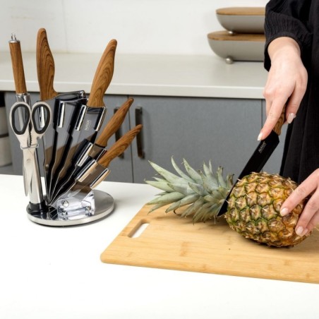 Musta terasest kööginugade komplekt statii... | FreshDesign.ee