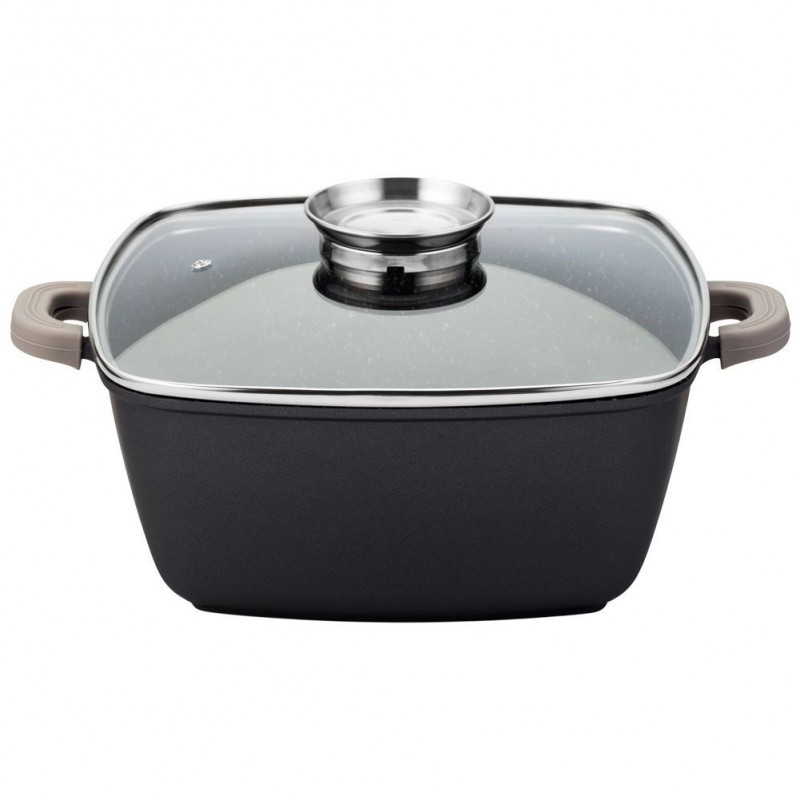 Klaaskaanega graniidist pott FUNTZIO 24 cm... | FreshDesign.ee