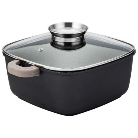 Klaaskaanega graniidist pott FUNTZIO 24 cm... | FreshDesign.ee