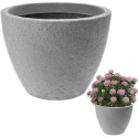 Plastikust aiapott, hall, ümmargune, 37,5x48 cm | FreshDesign.ee