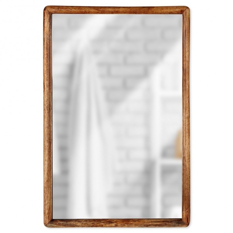 Ristkülikukujuline puidust seinapeegel 40x60 cm | FreshDesign.ee