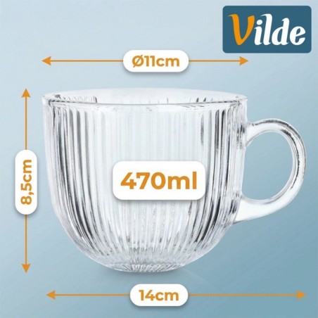 Kohvi- ja teeklaasid 470 ml 6 tk. | FreshDesign.ee