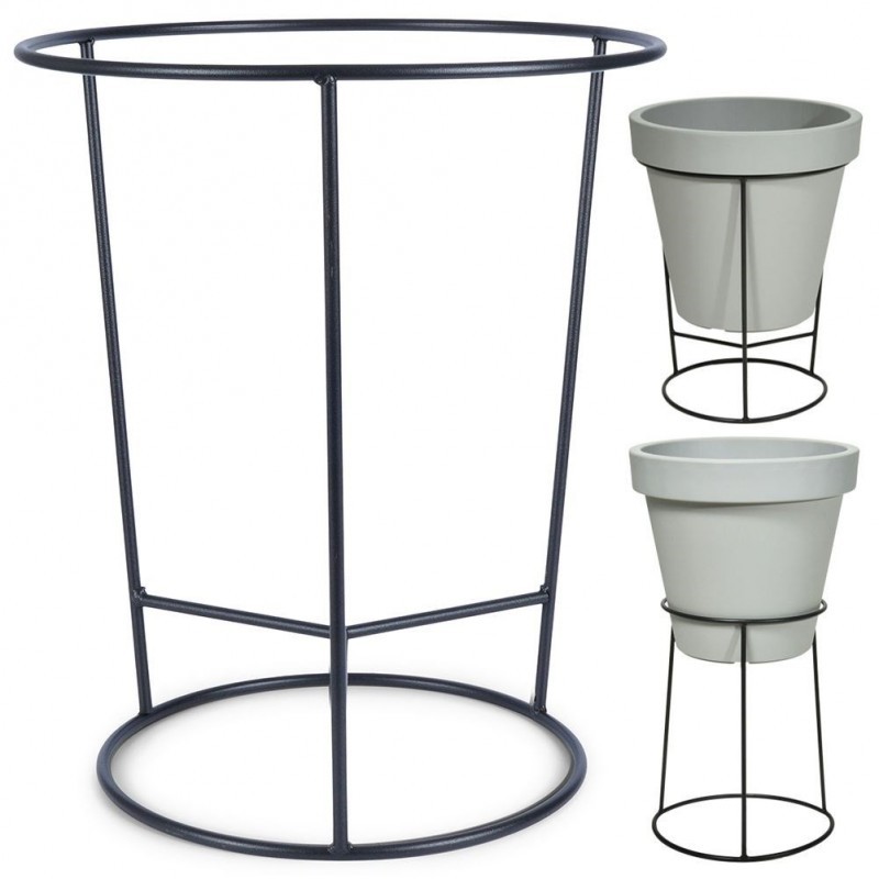 Metallist lillepotialus, must, kahepoolne,... | FreshDesign.ee