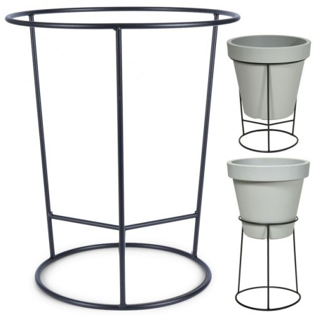 Metallist lillepotialus, must, kahepoolne,... | FreshDesign.ee