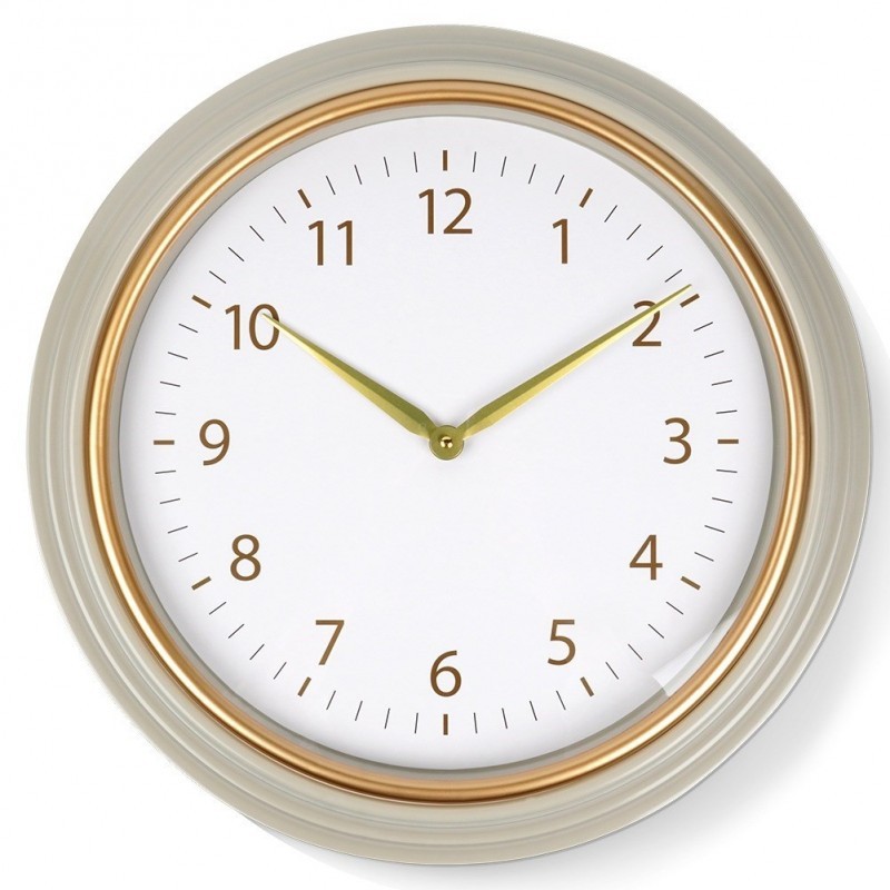 Valge/kuld seinakell 50 cm | FreshDesign.ee
