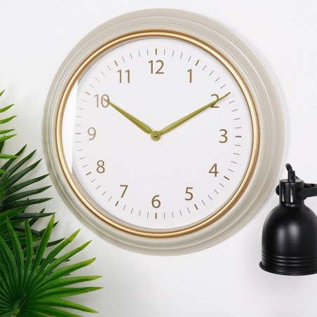 Valge/kuld seinakell 50 cm