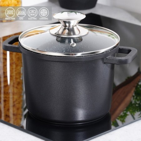 Klaaskaanega graniidist pott, kõrge, GRANDE, 2 l