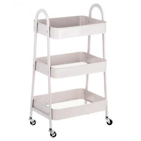 Ratastega riiul, metall, beež, 3-tasandili... | FreshDesign.ee