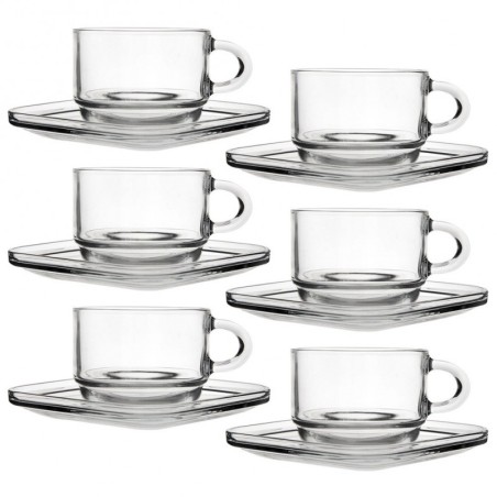 Klaastass alustassiga 250 ml 6 tk. | FreshDesign.ee