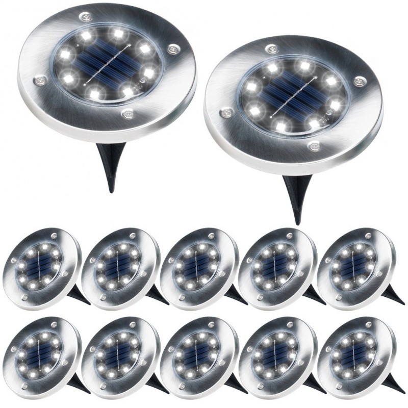 Päikesepatareifa LED aiavalgustid, terases... | FreshDesign.ee