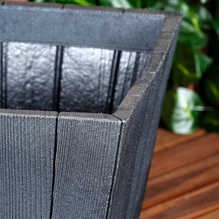 Plastikust aiapott must kandiline 38,5x34,5 cm | FreshDesign.ee