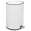 Metallist prügikast valge pedaaliga 6 l | FreshDesign.ee