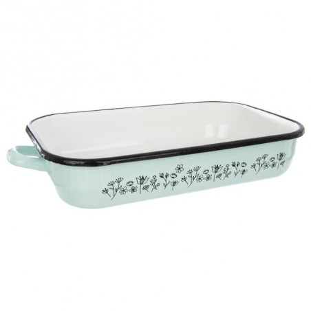 Emaileeritud nelinurkne sinine ahjunõu LOUKA 3,2 l, 40x22x6,5 cm