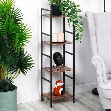 Must metallist riiul 29,5x23,5x106,5 cm