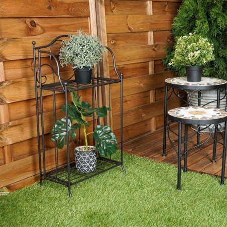 Mustast metallist kahekorruseline lillealu... | FreshDesign.ee