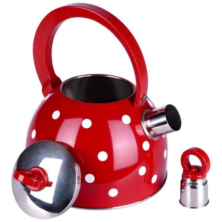 Veekeetja vilega, teras, punane, täppidega... | FreshDesign.ee