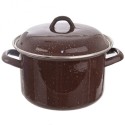Emaileeritud kaanega pott, pruun, 18 cm, 2,5 l | FreshDesign.ee