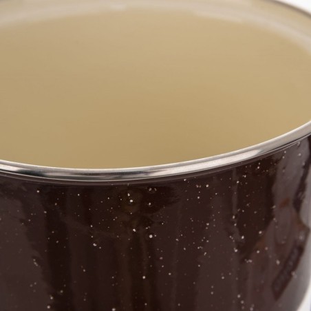 Emaileeritud kaanega pott, pruun, 18 cm, 2,5 l | FreshDesign.ee