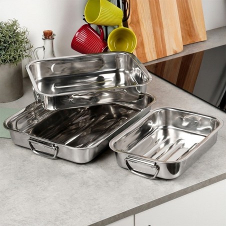 Ristkülikukujuline terasest röstimispann 3 tk. | FreshDesign.ee