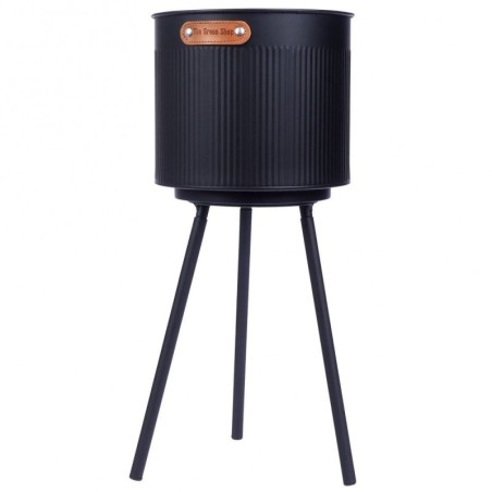 Lillepott jalgadel, metall, must, 20x45 cm | FreshDesign.ee