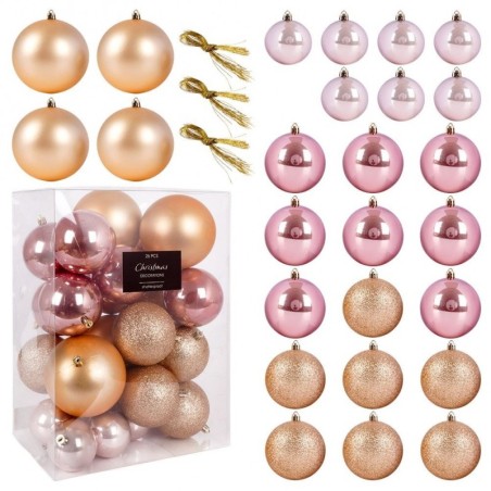 Jõulupuu ehted, roosad, purunemiskindlad, ... | FreshDesign.ee