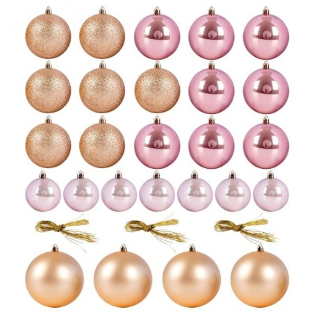 Jõulupuu ehted, roosad, purunemiskindlad, ... | FreshDesign.ee