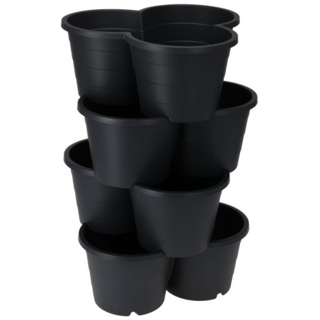 Aia lillepott plastikust must kaskaadkorru... | FreshDesign.ee