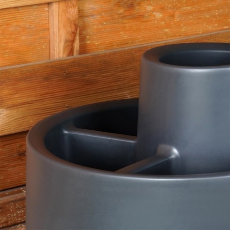 Aia lillepott plastikust must spiraal 53x4... | FreshDesign.ee