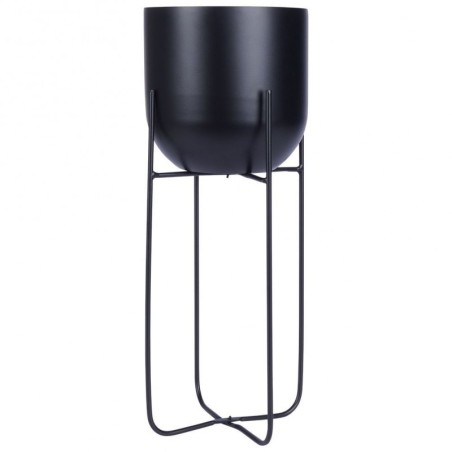 Lillepott alusel, metall, must, 16,5x42 cm | FreshDesign.ee